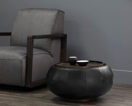 Sunpan Zenzi End Table - Bravo Black/Polo Club Stone