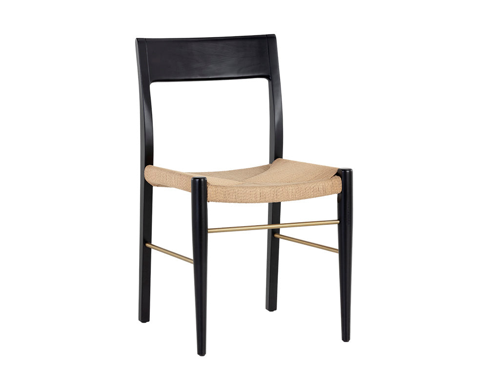 Sunpan Bondi Dining Chair in Black / Walnut - Set of Two