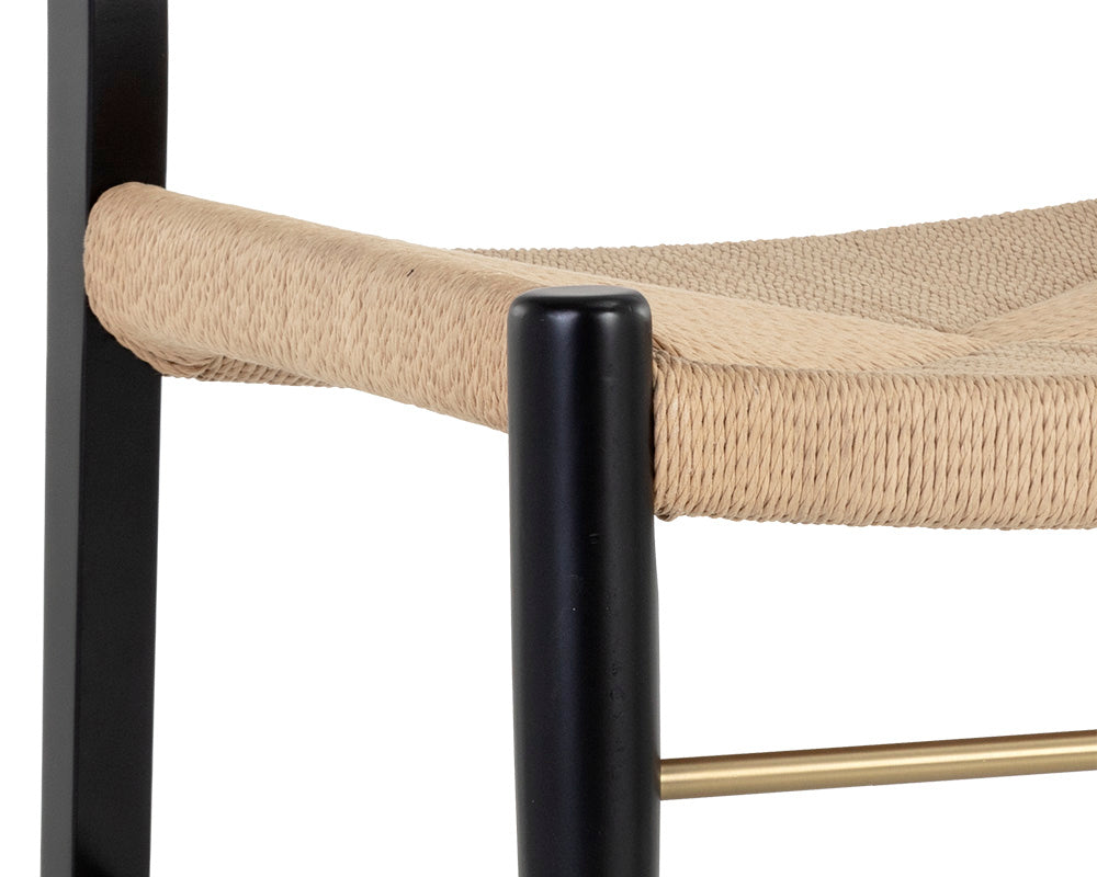 Sunpan Bondi Dining Chair in Black / Walnut - Set of Two