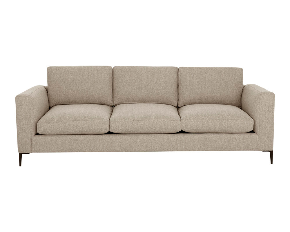 Sunpan Byward Sofa In Liv Smoke/Wicker