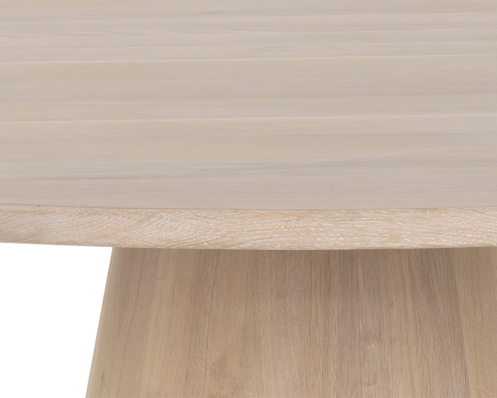 Sunpan Althea Dining Table - Round in Brown Oak/Light Oak 54"