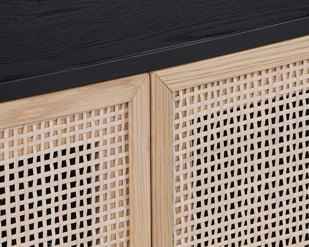 Sunpan Avida Sideboard in Gold And Black/Natural - Small