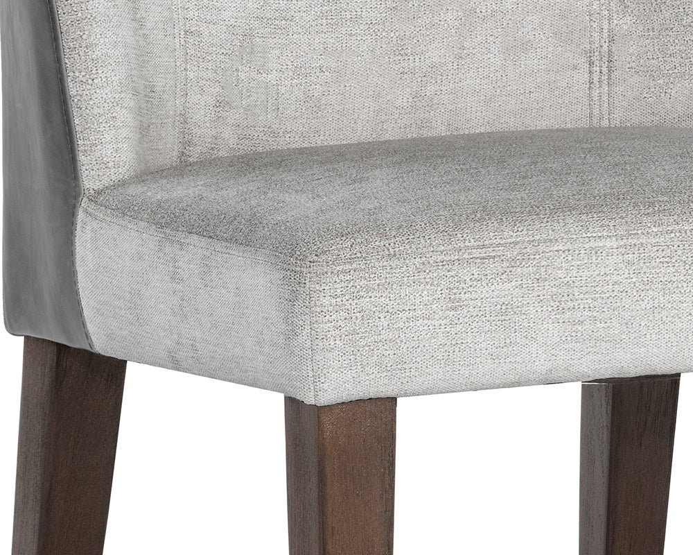 Sunpan Gisele Dining Chair - Polo Club Muslin With Tobacco Tan/Polo Club Stone With Overcast Grey