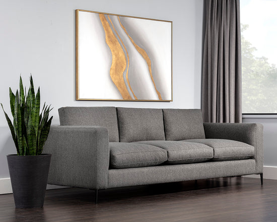 Sunpan Byward Sofa In Liv Smoke/Wicker