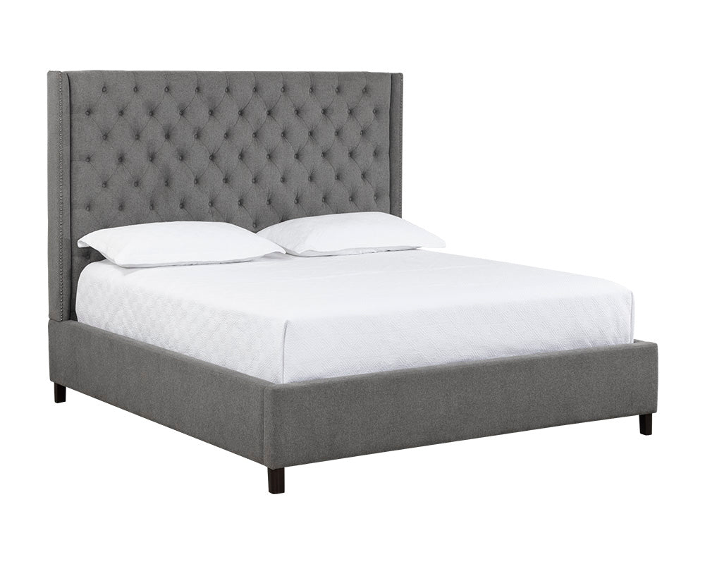Sunpan Devon Bed in Belfast Heather Grey/Koala Grey - Queen