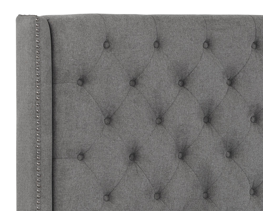 Sunpan Devon Bed in Belfast Heather Grey/Koala Grey - Queen