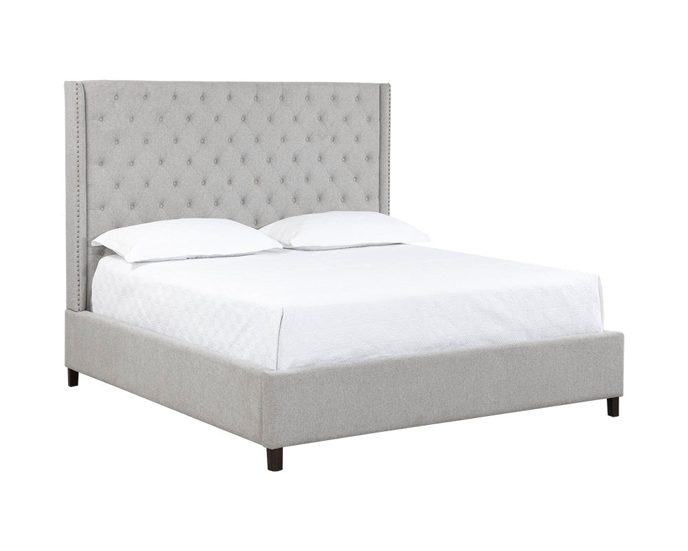 Sunpan Devon Bed in Belfast Heather Grey/Koala Grey - Queen