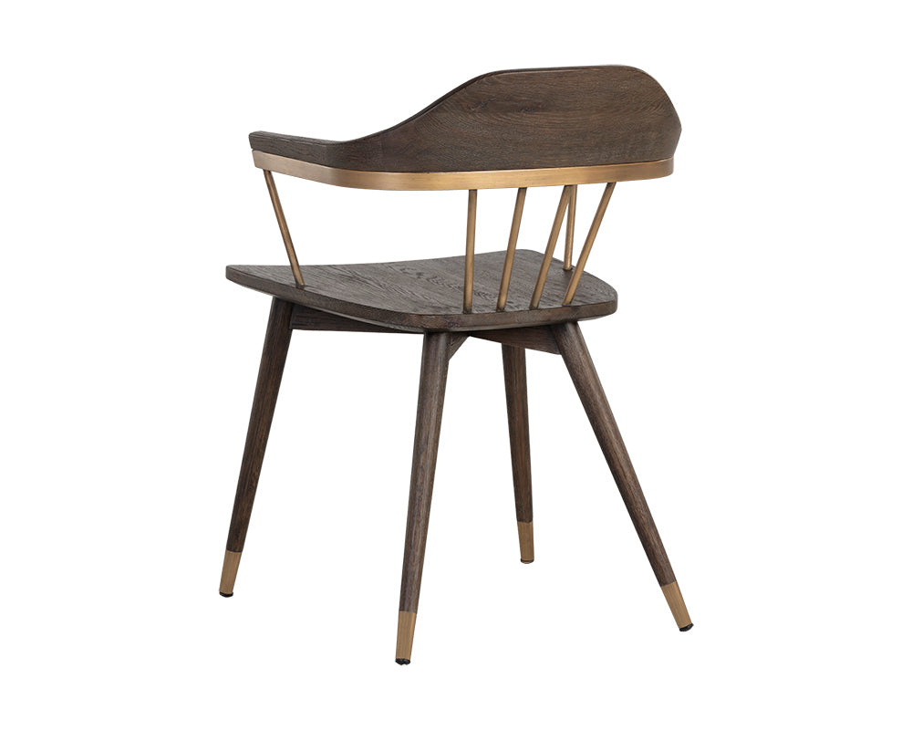 Sunpan Demi Dining Chair in Dark Brown/Grey