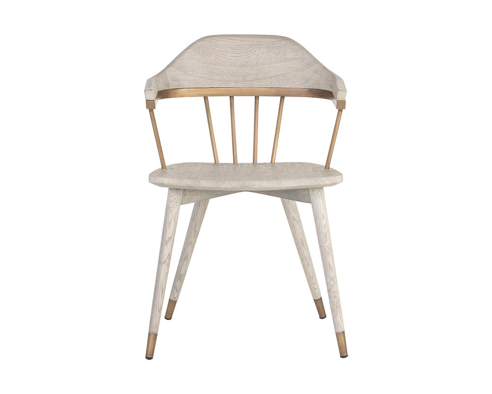 Sunpan Demi Dining Chair in Dark Brown/Grey