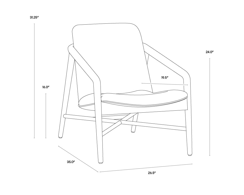 Sunpan Cinelli Lounge Chair