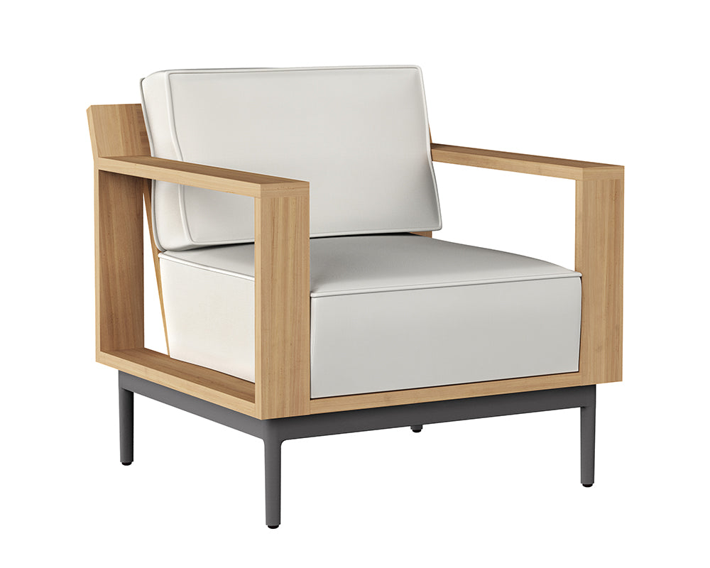 Sunpan Cagliari Armchair in Gracebay Grey / Palazzo Cream