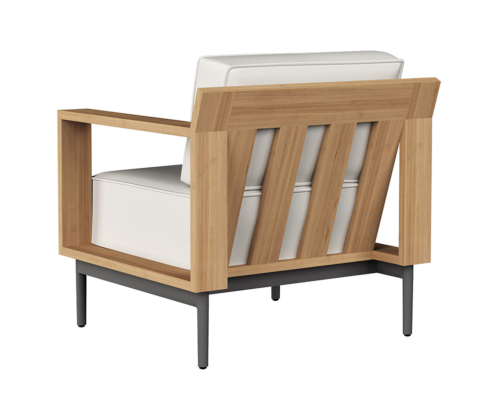 Sunpan Cagliari Armchair in Gracebay Grey / Palazzo Cream