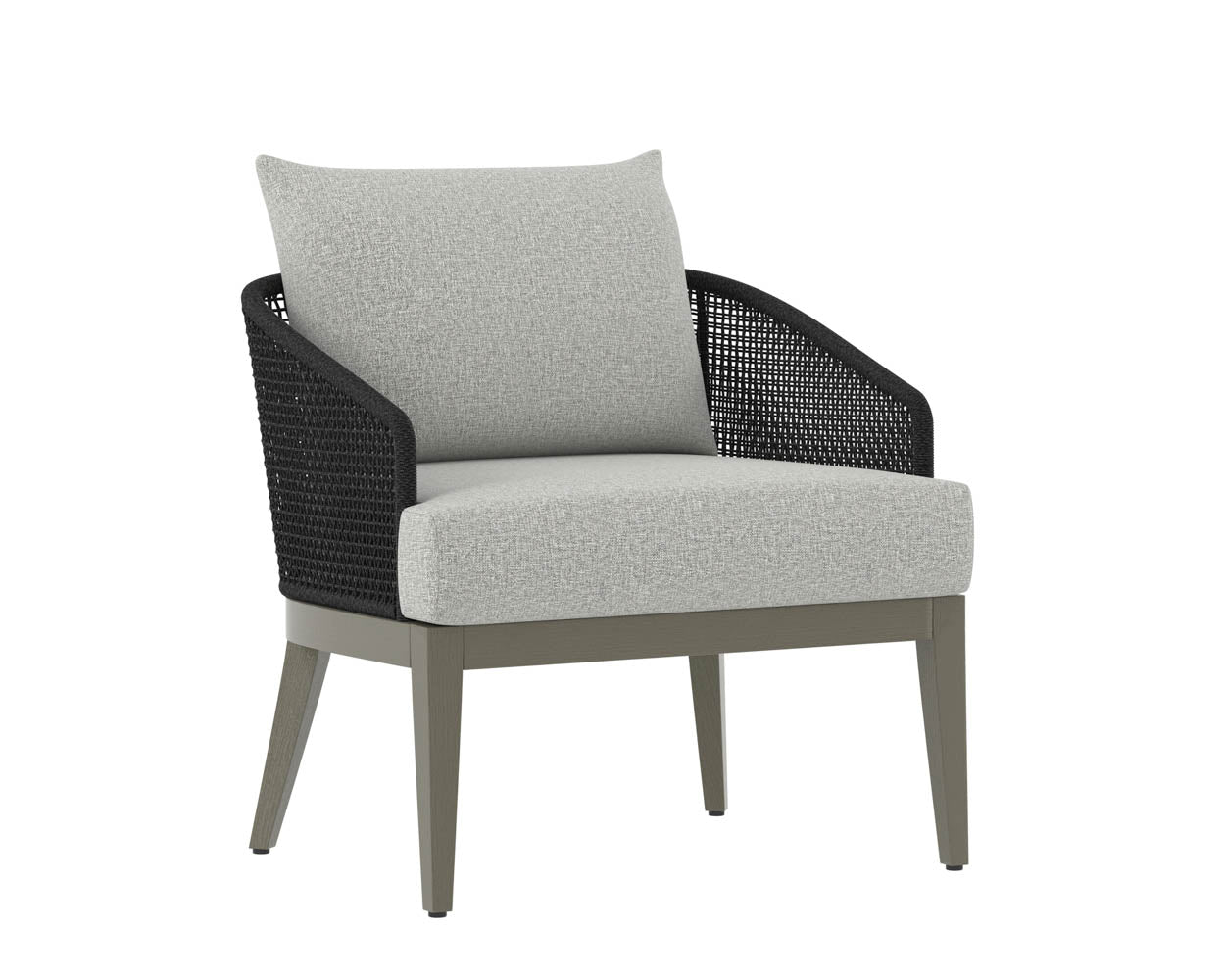 Sunpan Capri Lounge Chair in Natural and Gracebay Grey/Smoke Grey and Copacabana Marble / Drift Brown