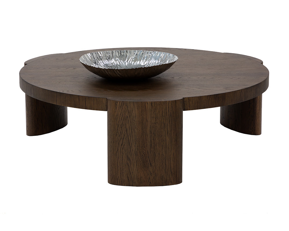 Sunpan Alouette Coffee Table in Aged Oak/Dark Brown