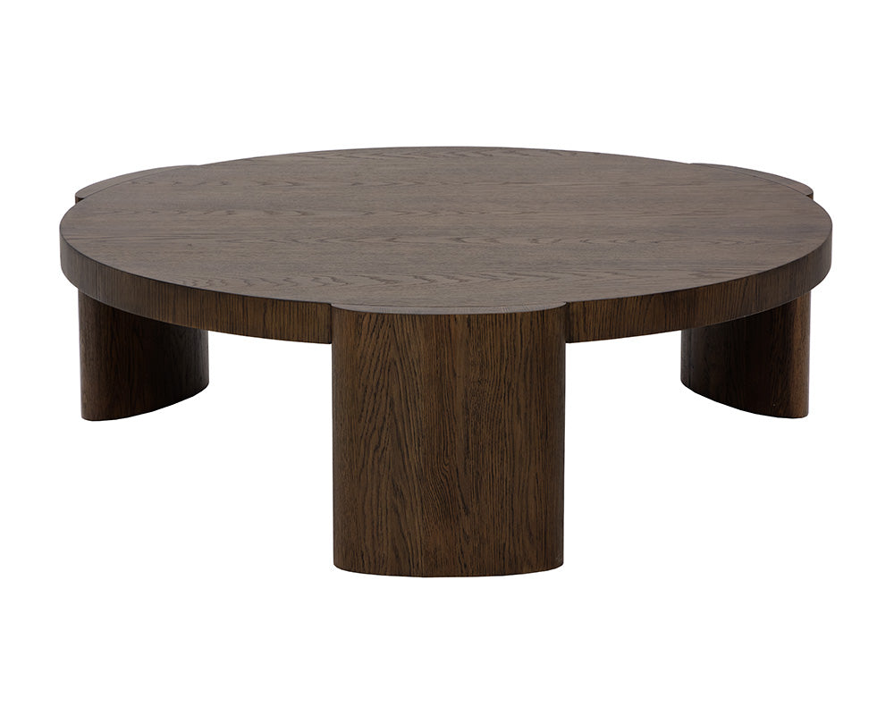 Sunpan Alouette Coffee Table in Aged Oak/Dark Brown