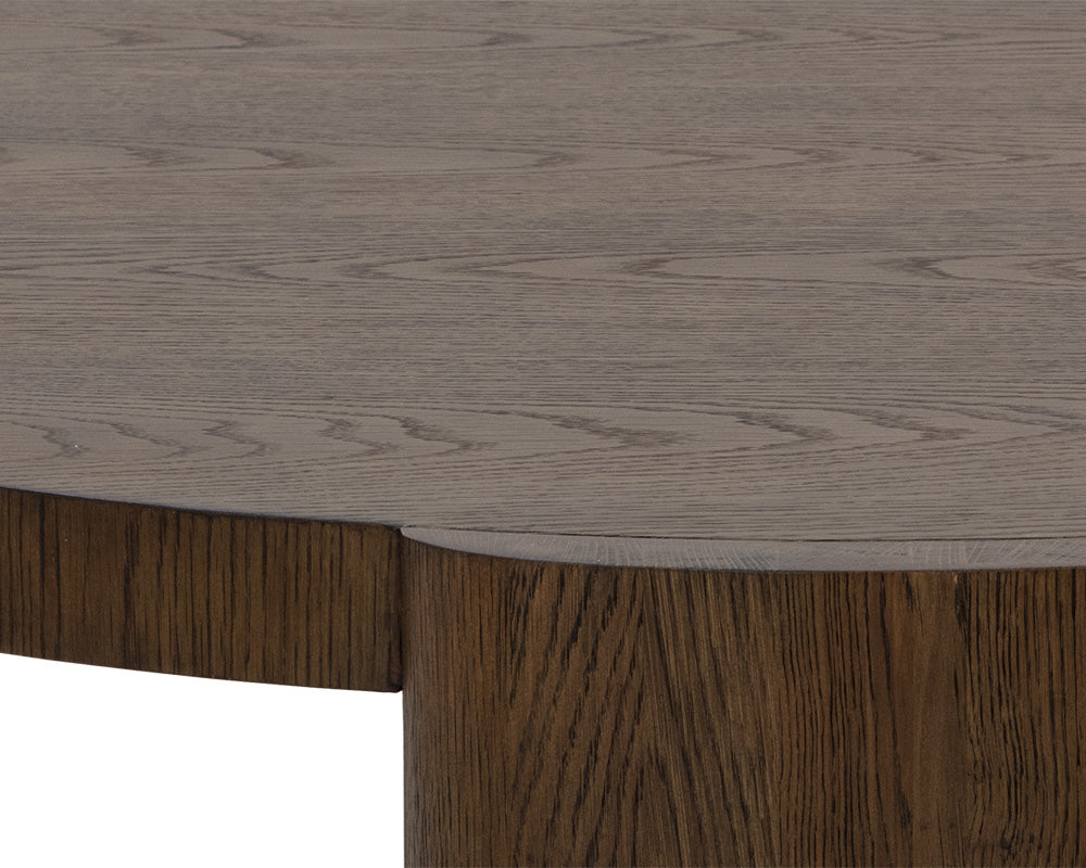 Sunpan Alouette Coffee Table in Aged Oak/Dark Brown