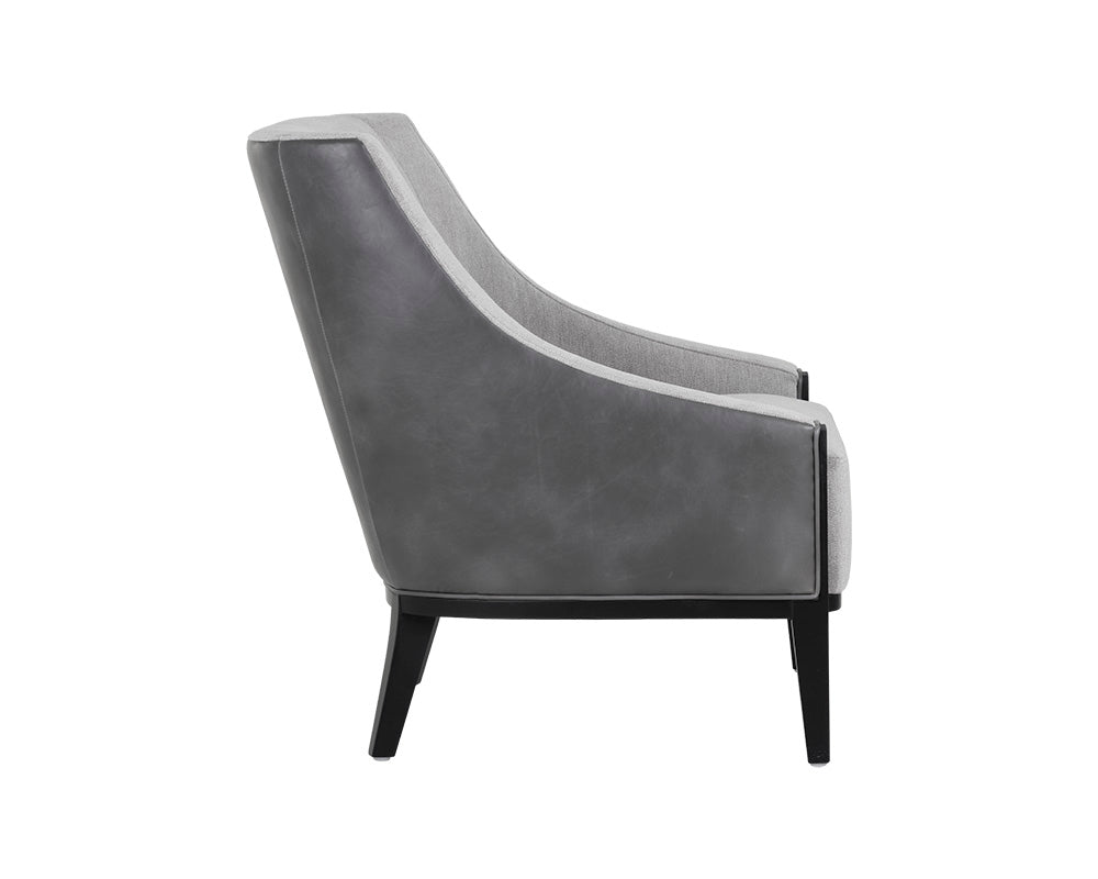 Sunpan Aurora Lounge Chair in Polo Club Stone / Overcast Grey