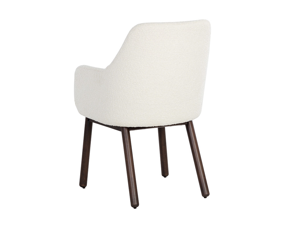Sunpan Belen Dining Armchair in Altro Cappuccino/White