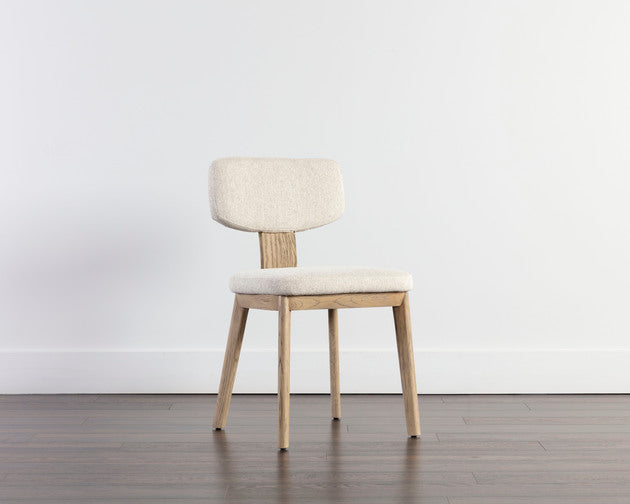 Sunpan Rickett Dining Chair - Weathered Oak - Dove Cream