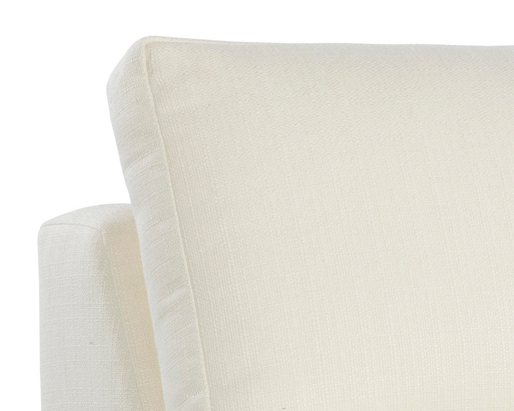 Sunpan Cascade Swivel Armless Chair In Liv Dove/Indigo/Pearl/Wicker