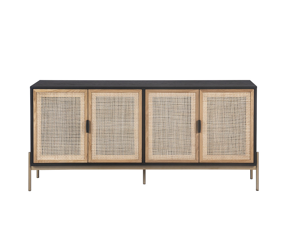 Sunpan Avida Sideboard in Gold And Black/Natural - Large