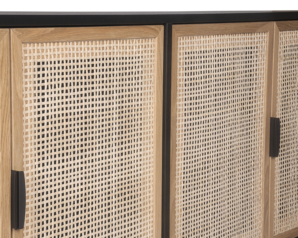 Sunpan Avida Sideboard in Gold And Black/Natural - Large