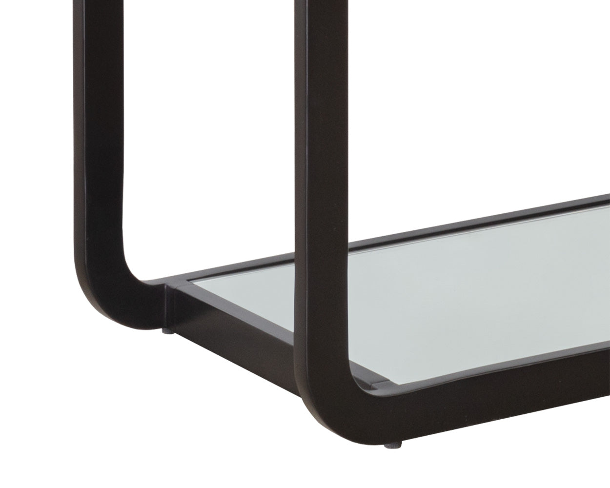 Sunpan Ambretta Bookcase in Black and Smoke Grey/Gold and Clear - Large