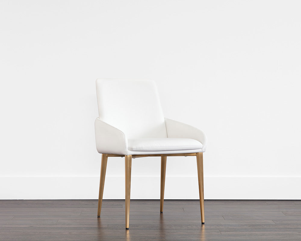 Sunpan Carlo Dining Armchair In Black And Dillon Thunder/Gold And Dillon Snow