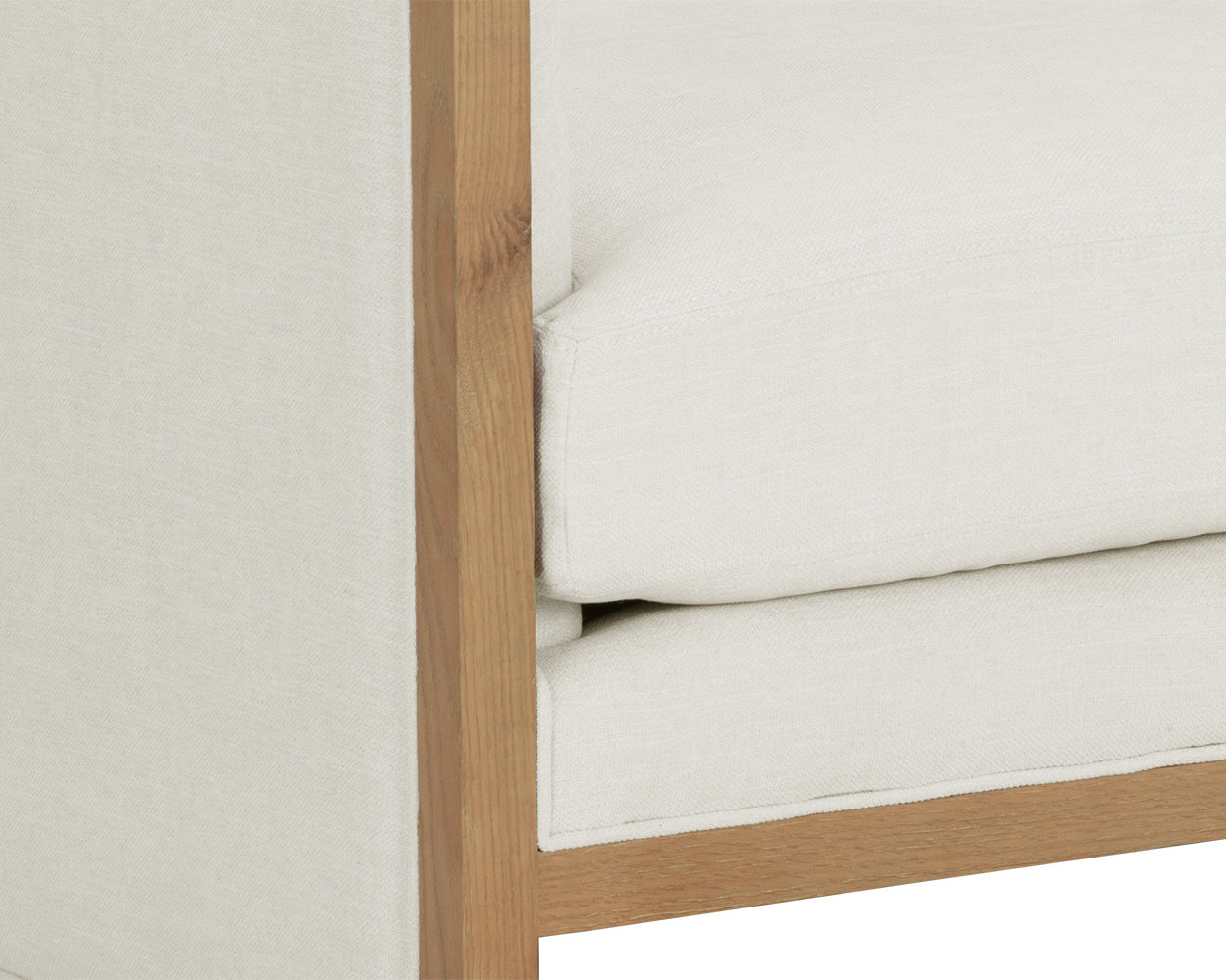 Sunpan Chloe Lounge Chair In Ash Grey/Dark Brown/Natural