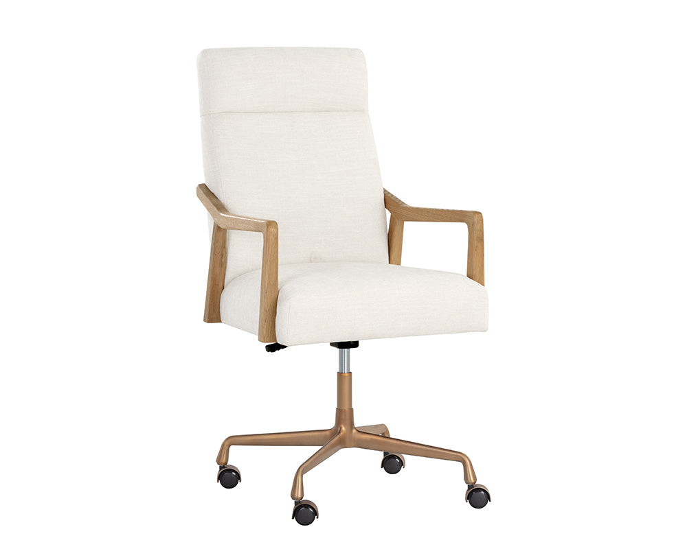 Sunpan Collin Office Chair in Brown/Natural