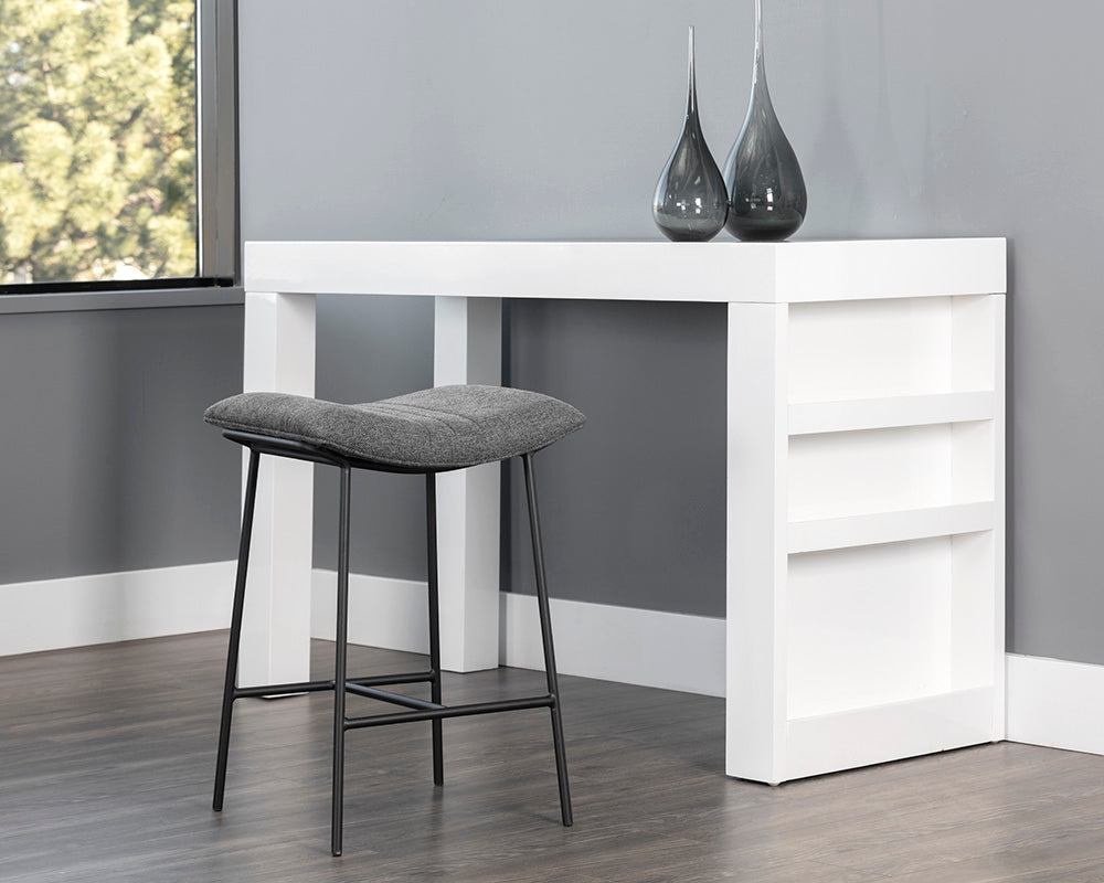 Sunpan Buca Backless Counter Stool in Belfast Koala Grey