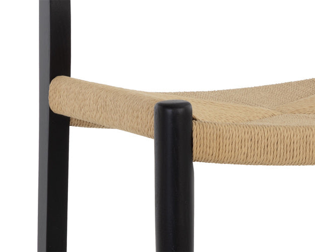 Sunpan Bondi Counter Stool in Black / Light Oak
