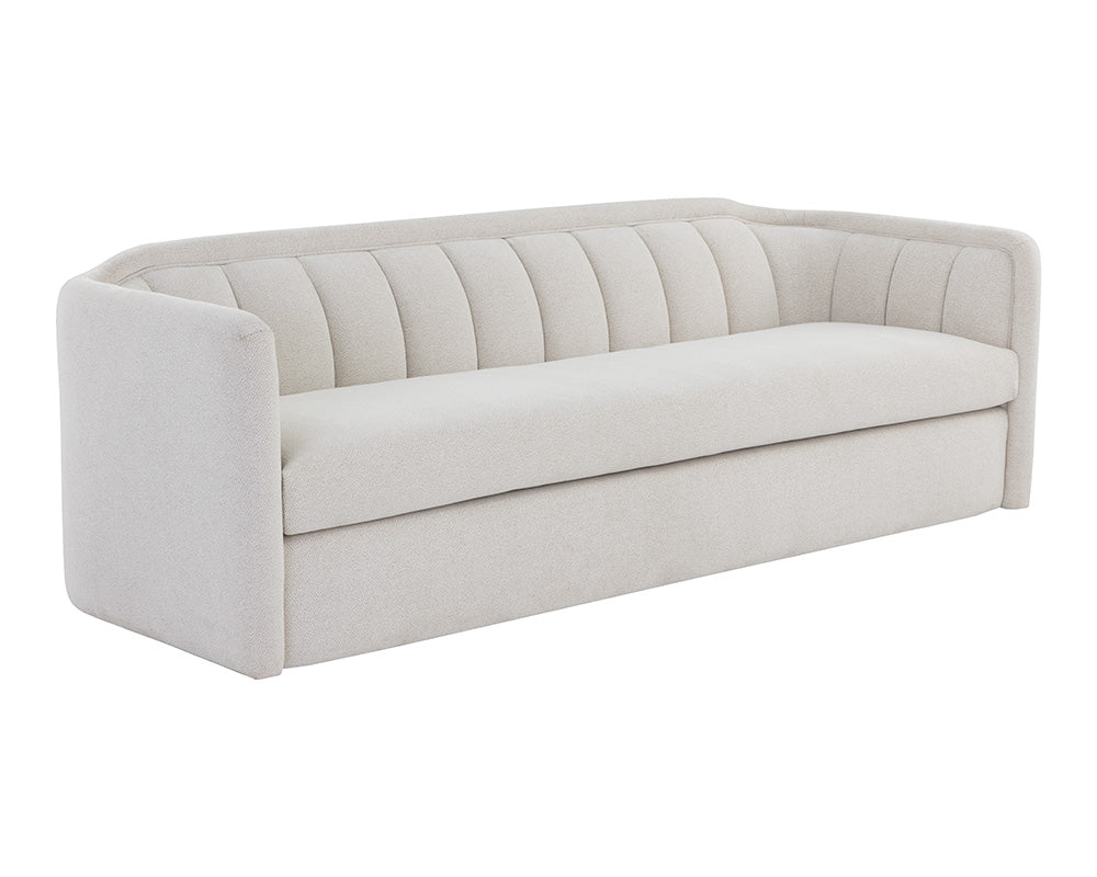 Sunpan Birrit Sofa in Alaska Hedgehog Brown / Noble Grey / Dove Cream