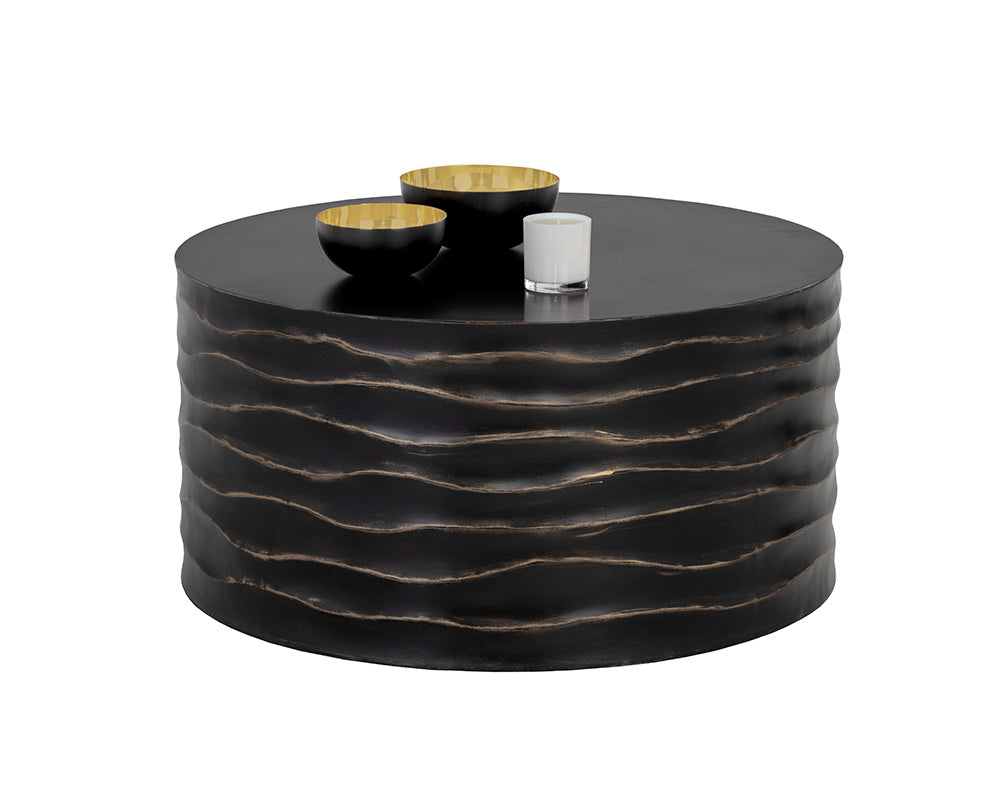 Sunpan Corey Coffee Table - Large in Black / Summer Sand