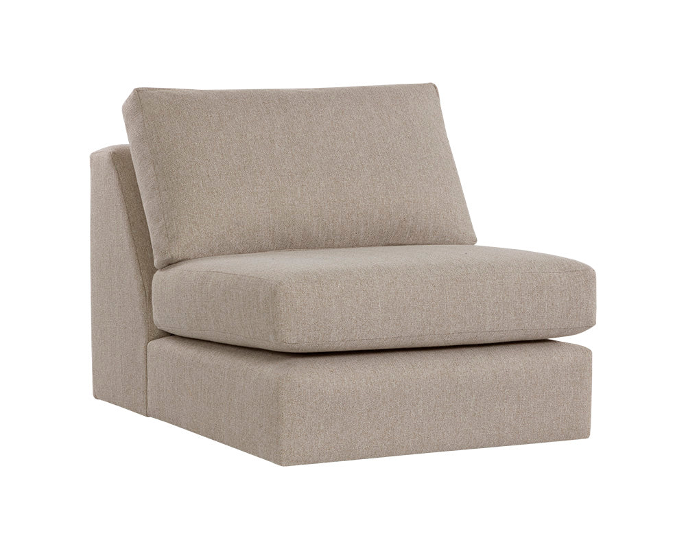 Sunpan Cascade Swivel Armless Chair In Liv Dove/Indigo/Pearl/Wicker
