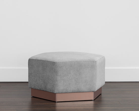 Sunpan Amalia Ottoman in Polo Club Stone