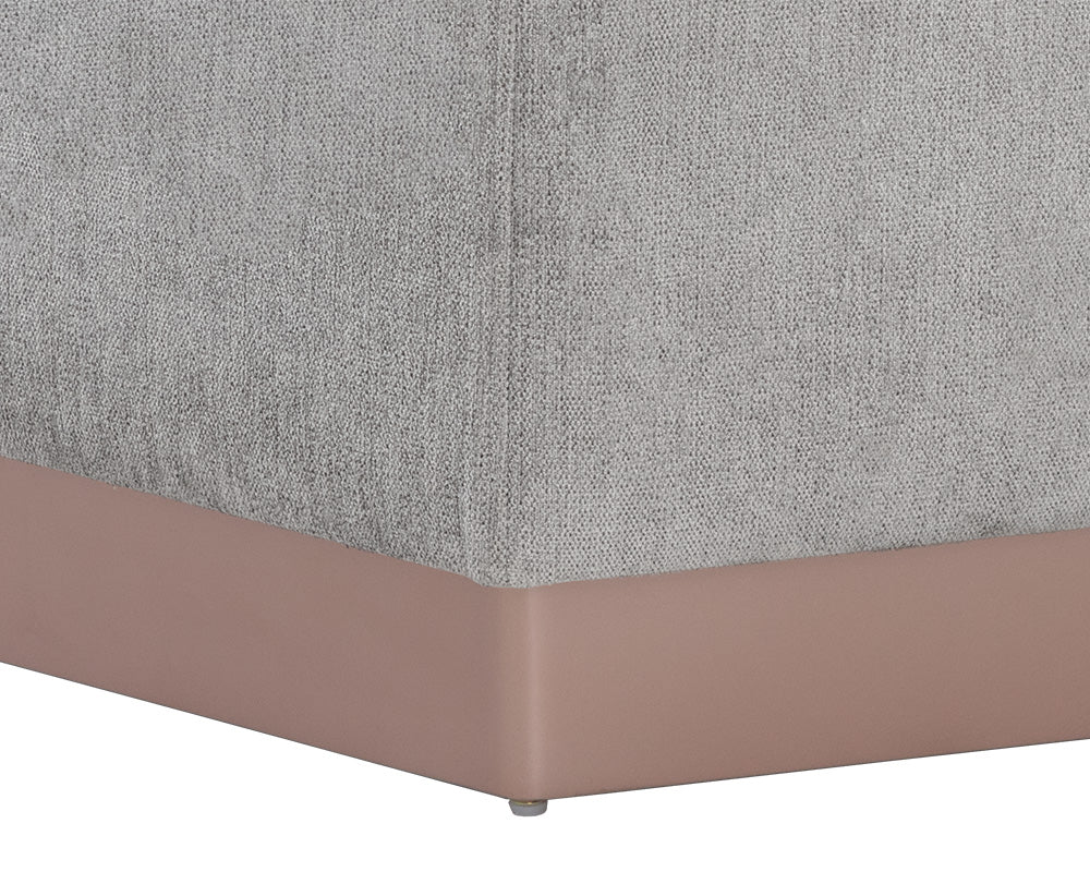 Sunpan Amalia Ottoman in Polo Club Stone
