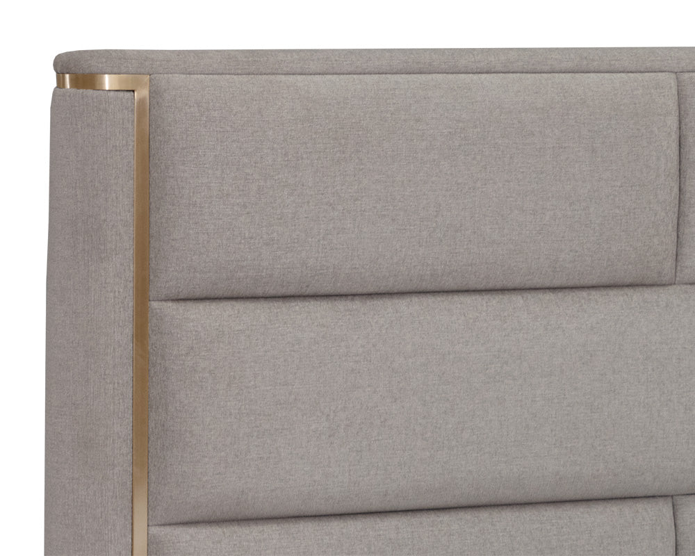 Sunpan Clara Bed In Ernst Sandstone/Silverstone - King