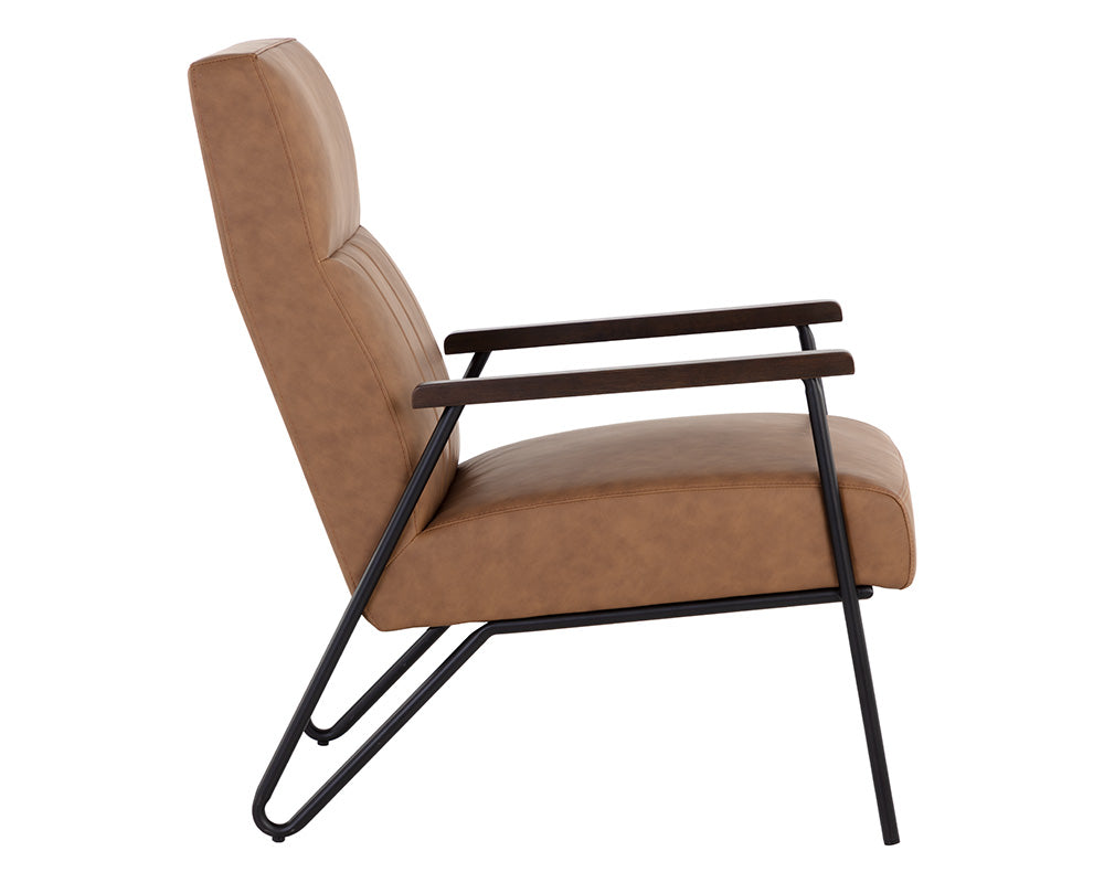 Sunpan Coelho Lounge Chair in Bounce Nut / Bounce Stone / Light Grey