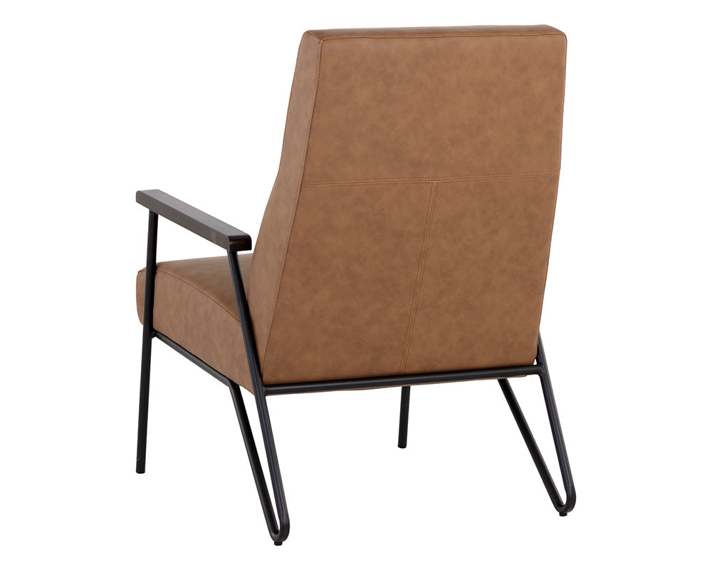 Sunpan Coelho Lounge Chair in Bounce Nut / Bounce Stone / Light Grey