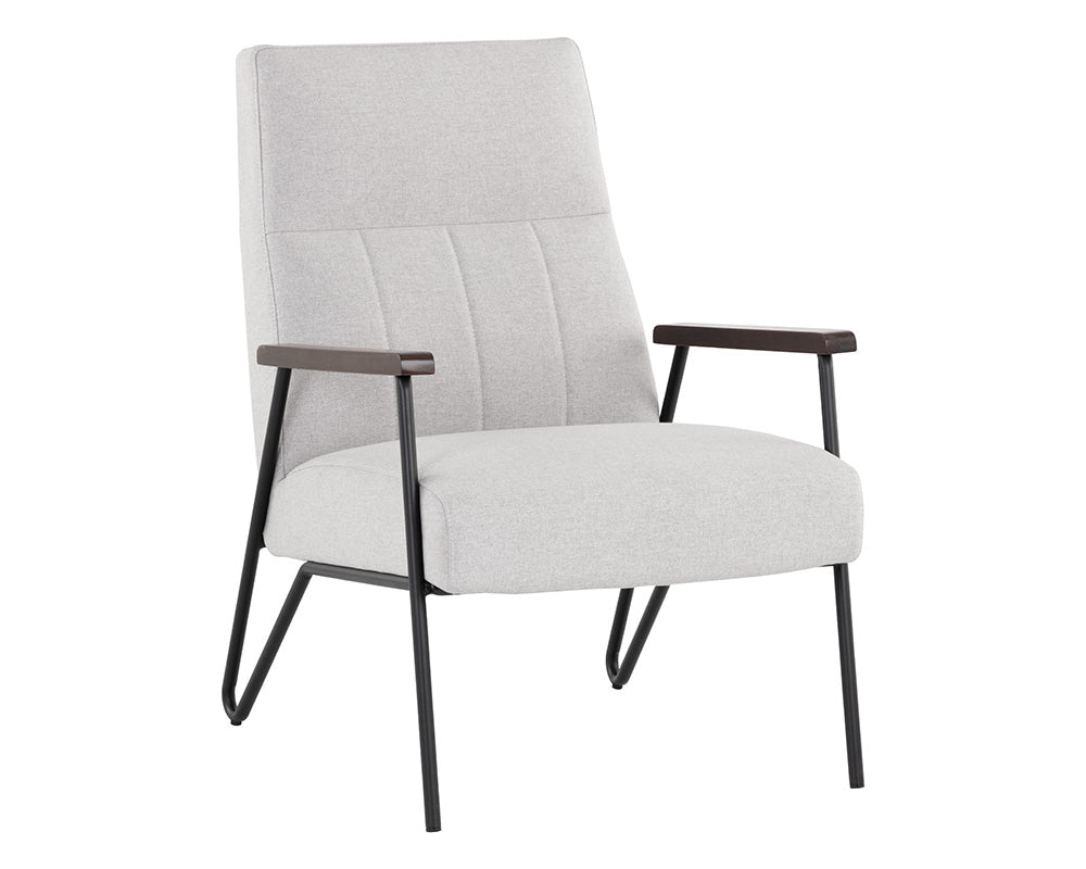 Sunpan Coelho Lounge Chair in Bounce Nut / Bounce Stone / Light Grey