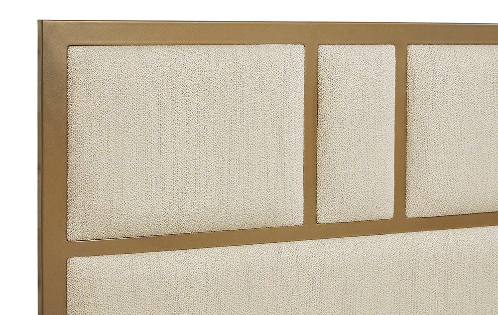 Sunpan Alvaro Bed - King in Dazzle Cream