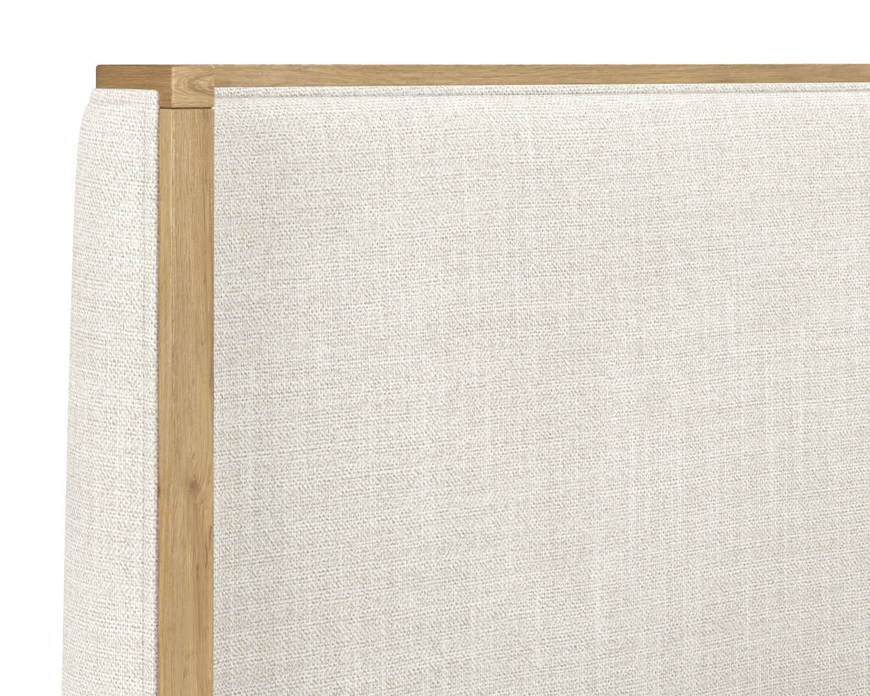 Sunpan Colette Bed In Brown And Belfast Heather Grey/Natural And Effie Linen - King