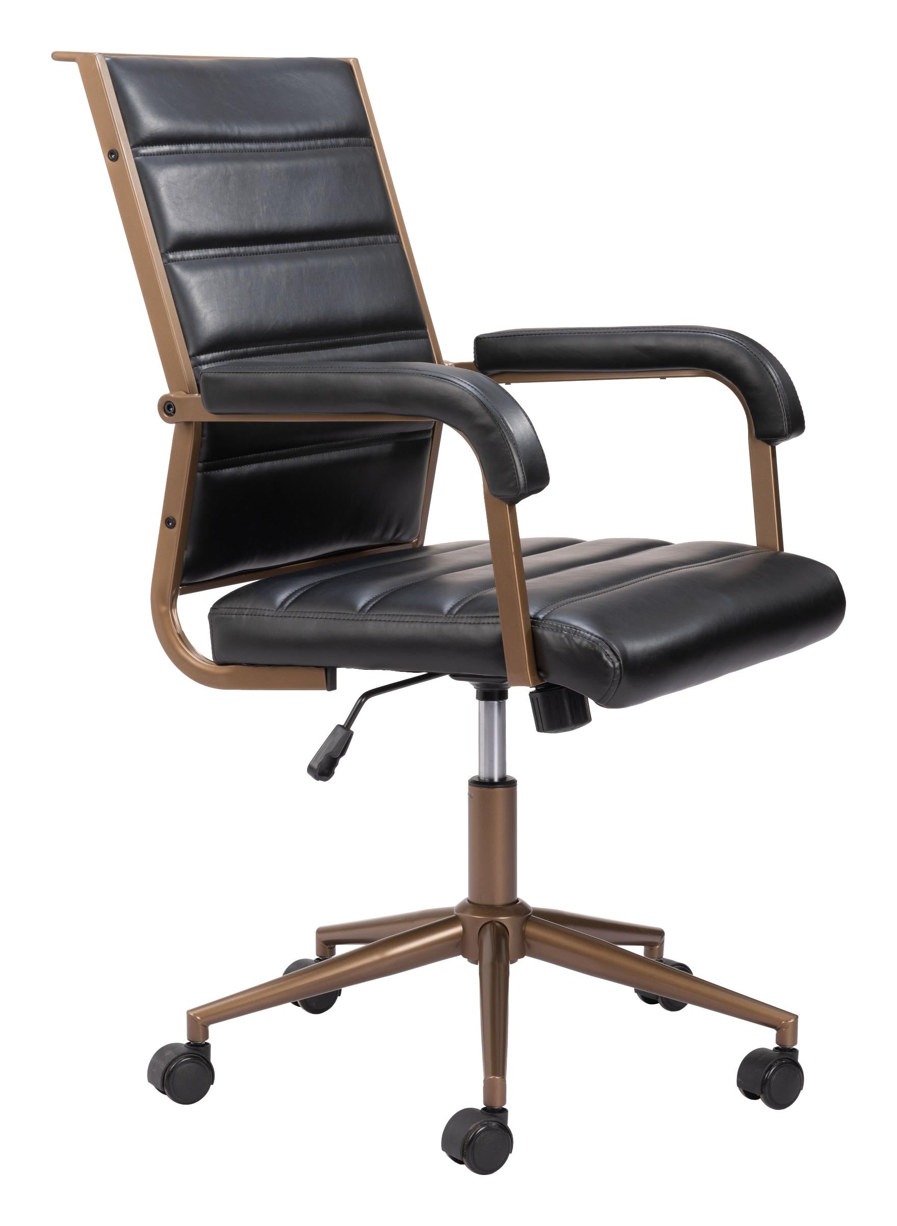 Zuo Modern Auction Office Chair in Vintage Black/Espresso