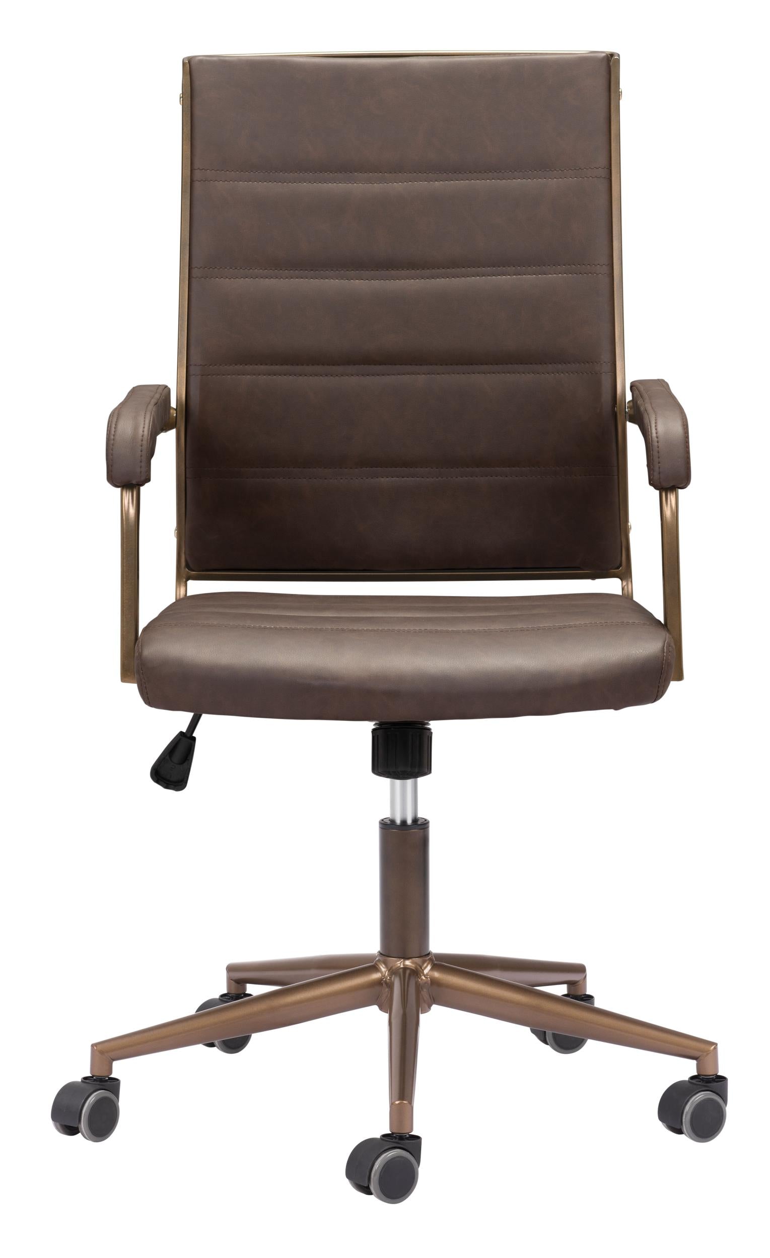 Zuo Modern Auction Office Chair in Vintage Black/Espresso