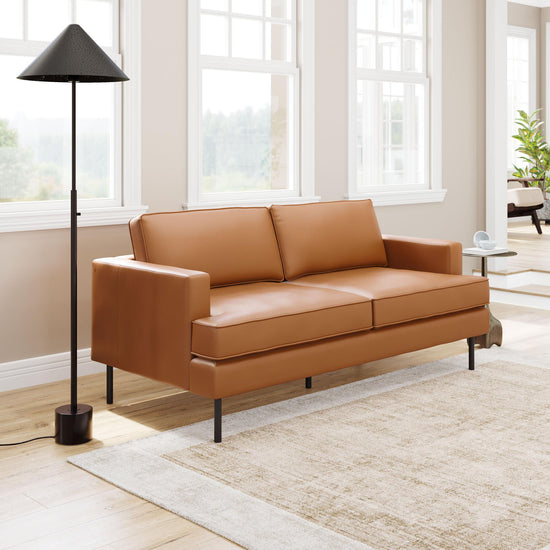 Zuo Modern Decade Sofa in Brown/Vintage Gray