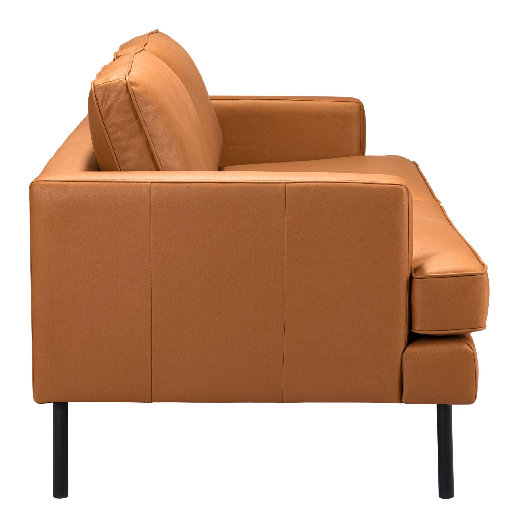 Zuo Modern Decade Sofa in Brown/Vintage Gray