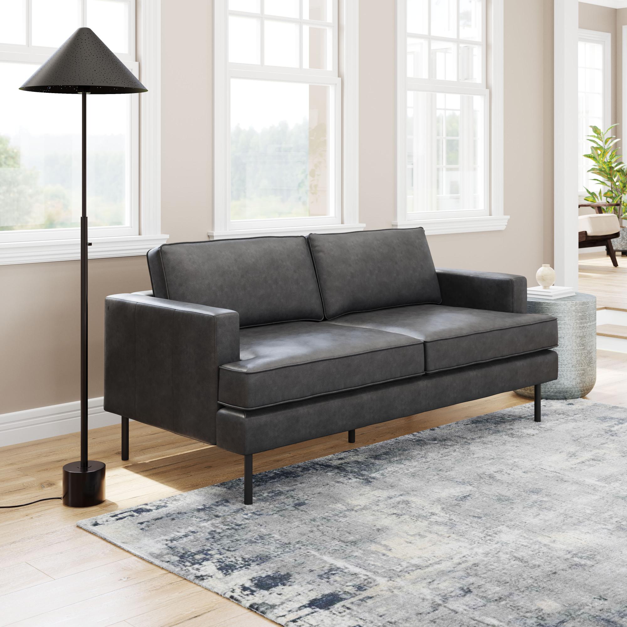 Zuo Modern Decade Sofa in Brown/Vintage Gray