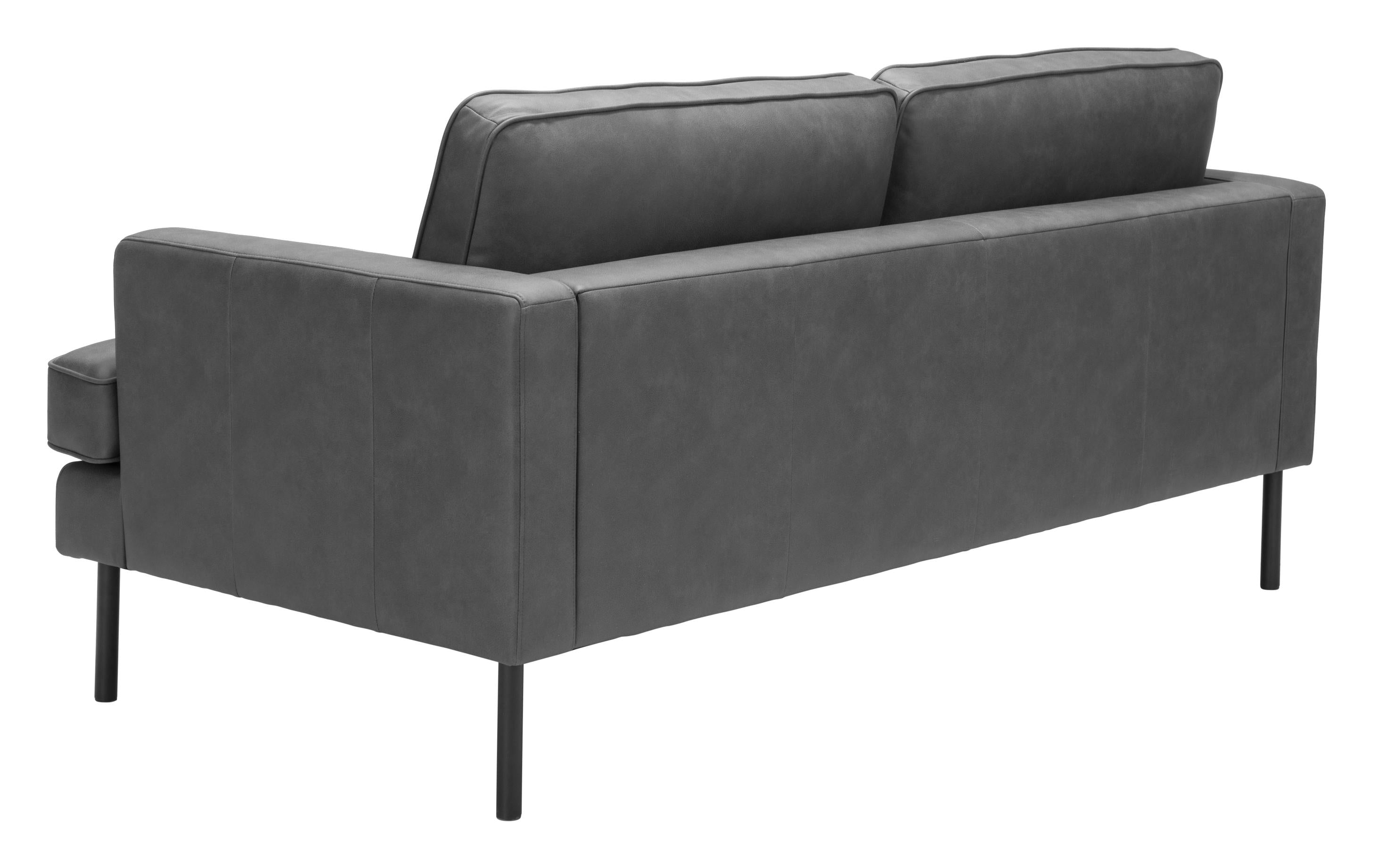 Zuo Modern Decade Sofa in Brown/Vintage Gray