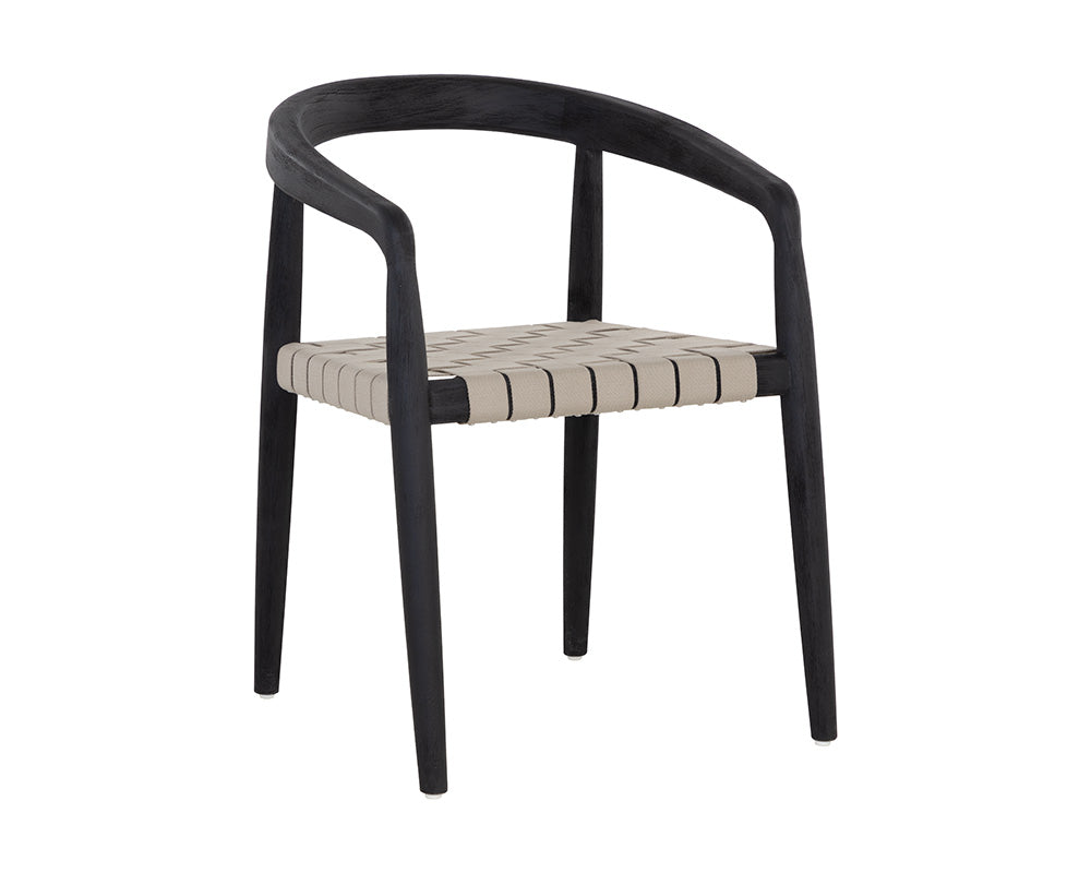 Sunpan Cayman Dining Armchair in Charcoal